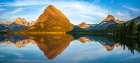 USA-Montana-Glacier National Park Sunrise panoramic of lake and mountain Art Print